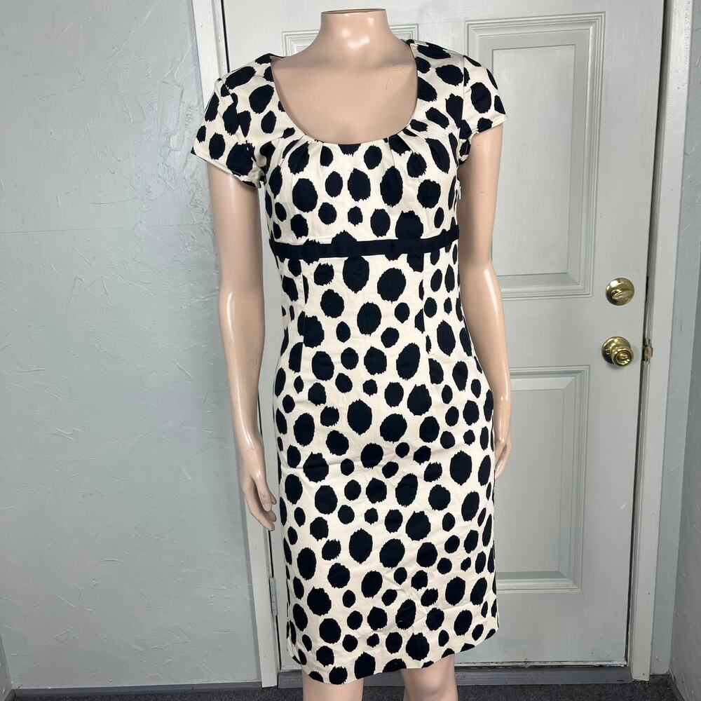Boden Black and White Polka Dot Mini Dress